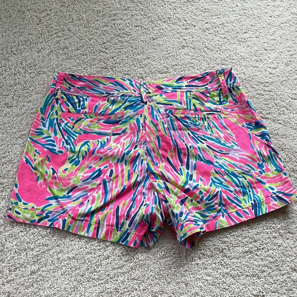 Pink and blue Lilly Callahan Shorts - Picture 2 of 4